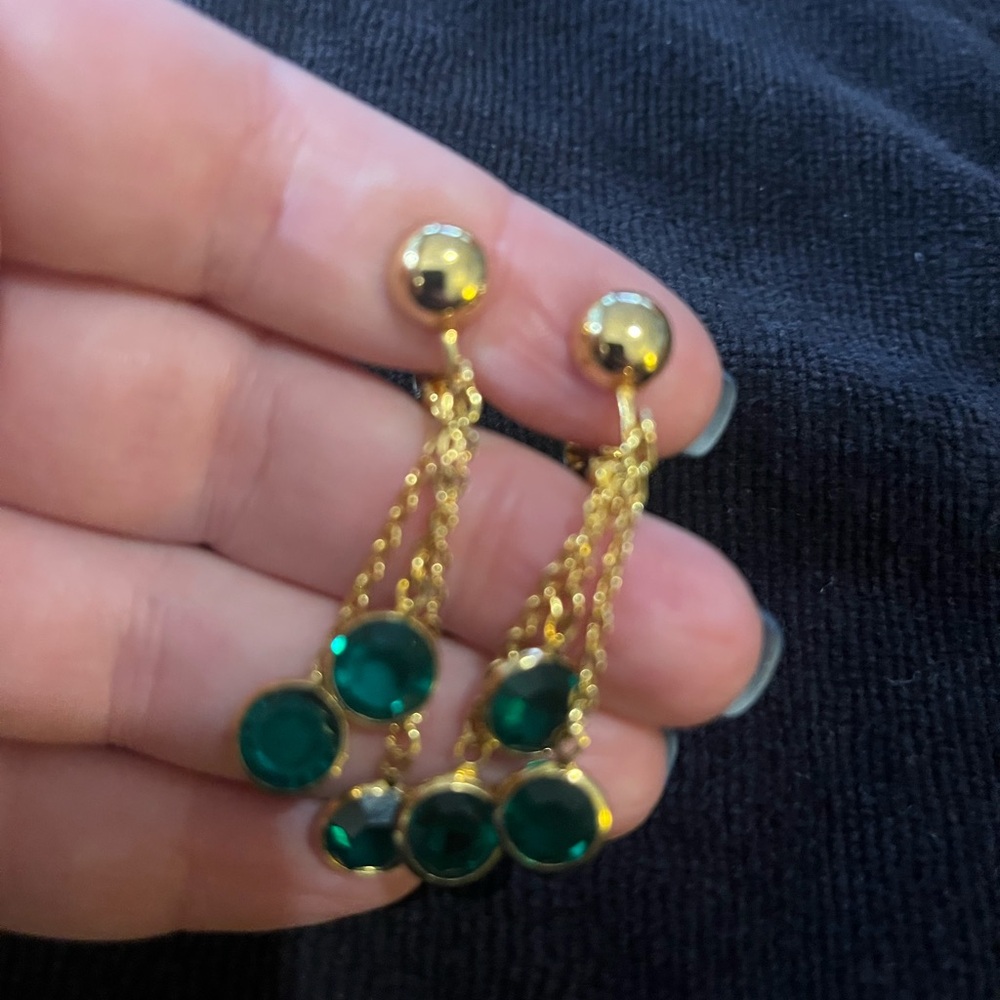 Vintage SAL Swarovski clip earrings